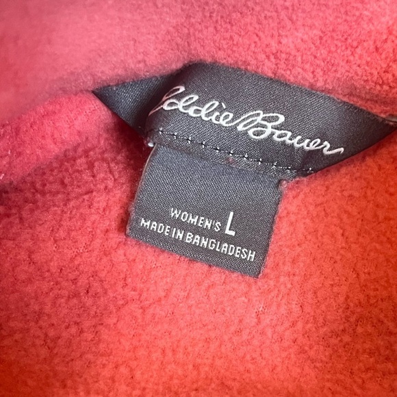 Eddie Bauer Women's Coral 1/4 Zipper Pullover Fleece Size Large - Picture 5 of 7